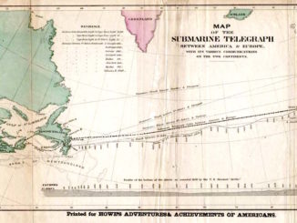 Map of the first transatlantic telegraph